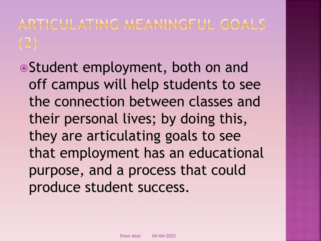 articulating meaningful goals 2