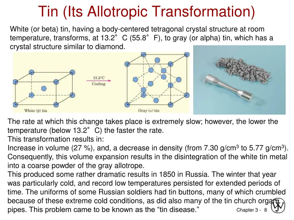 tin its allotropic transformation