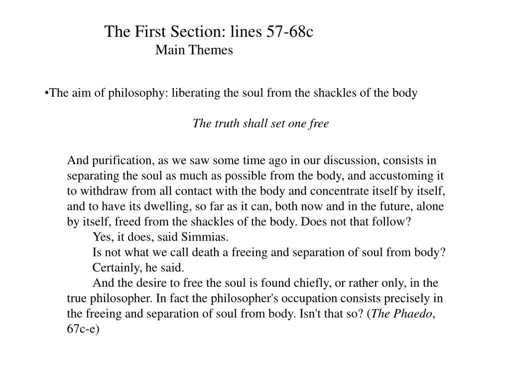 the first section lines 57 68c main themes 5