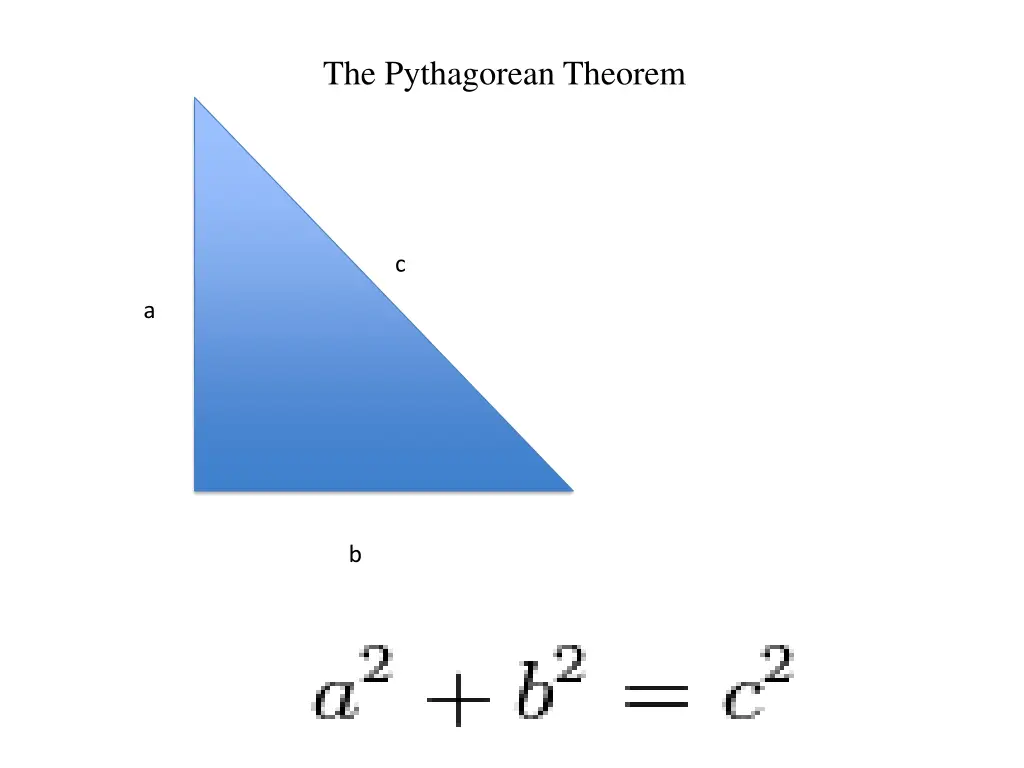 the pythagorean theorem