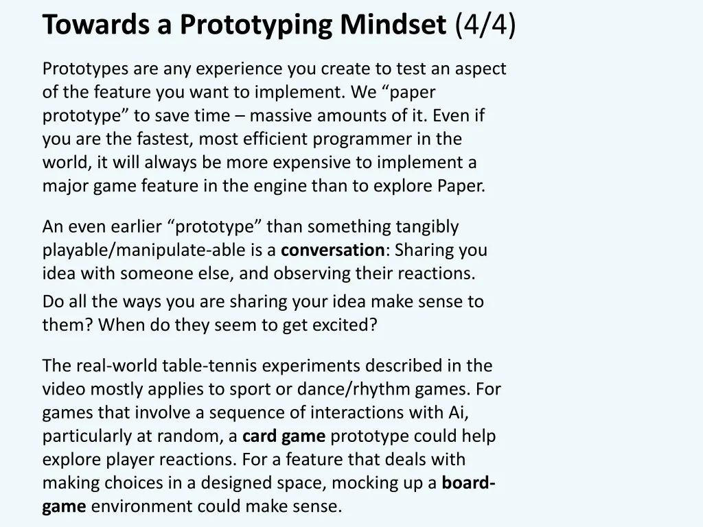 towards a prototyping mindset 4 4