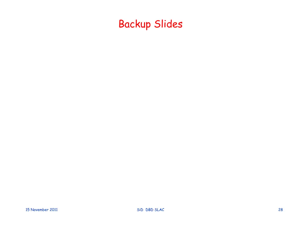 backup slides