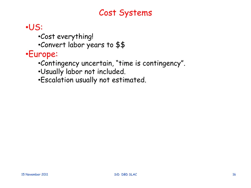 cost systems