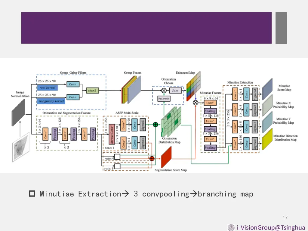 minutiae extraction 3 convpooling branching map