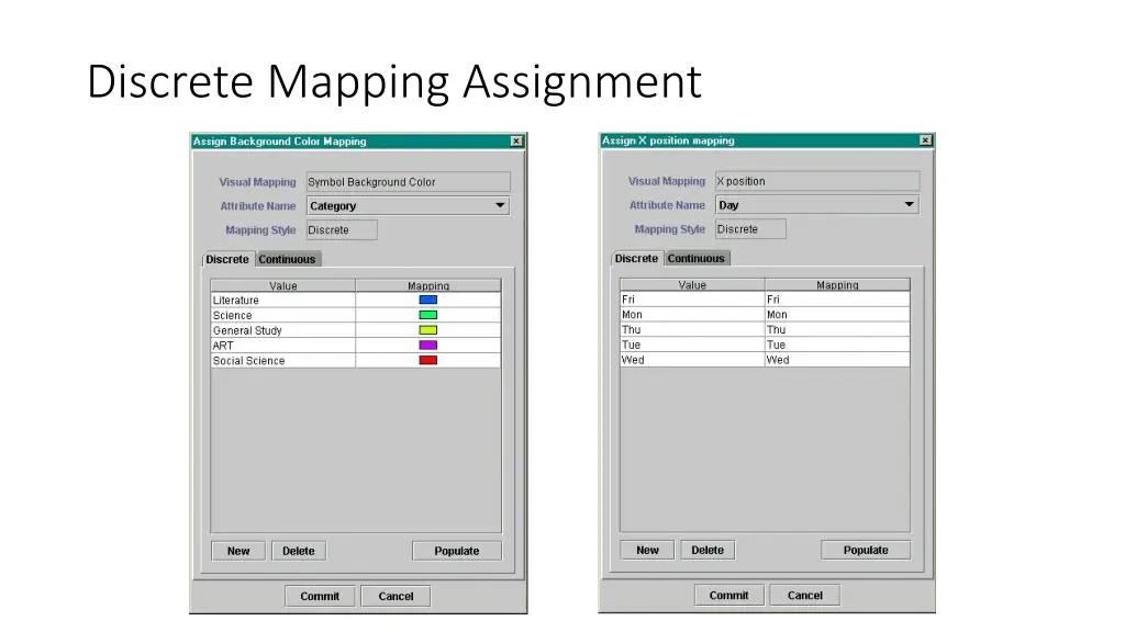 discrete mapping assignment
