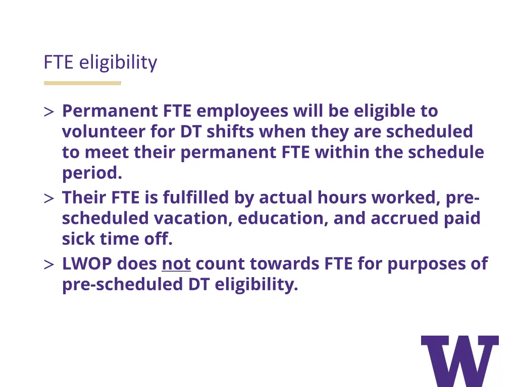 fte eligibility
