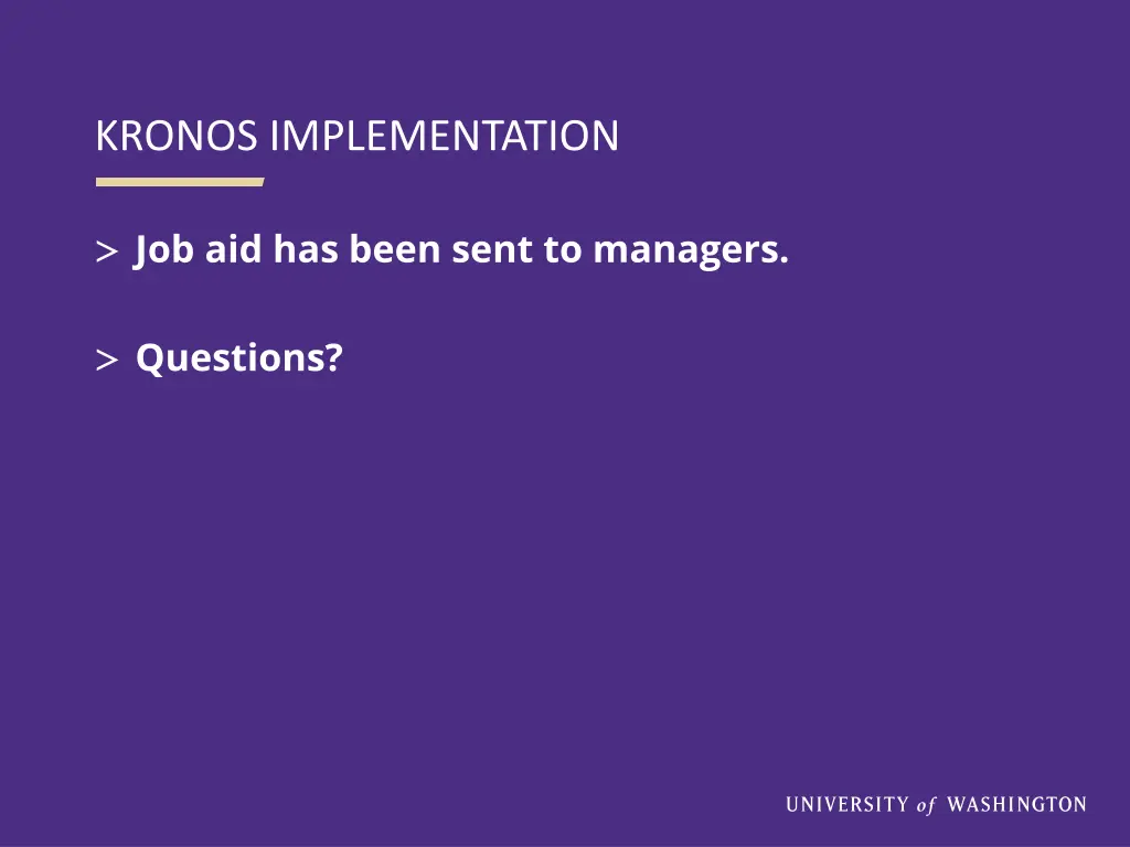 kronos implementation
