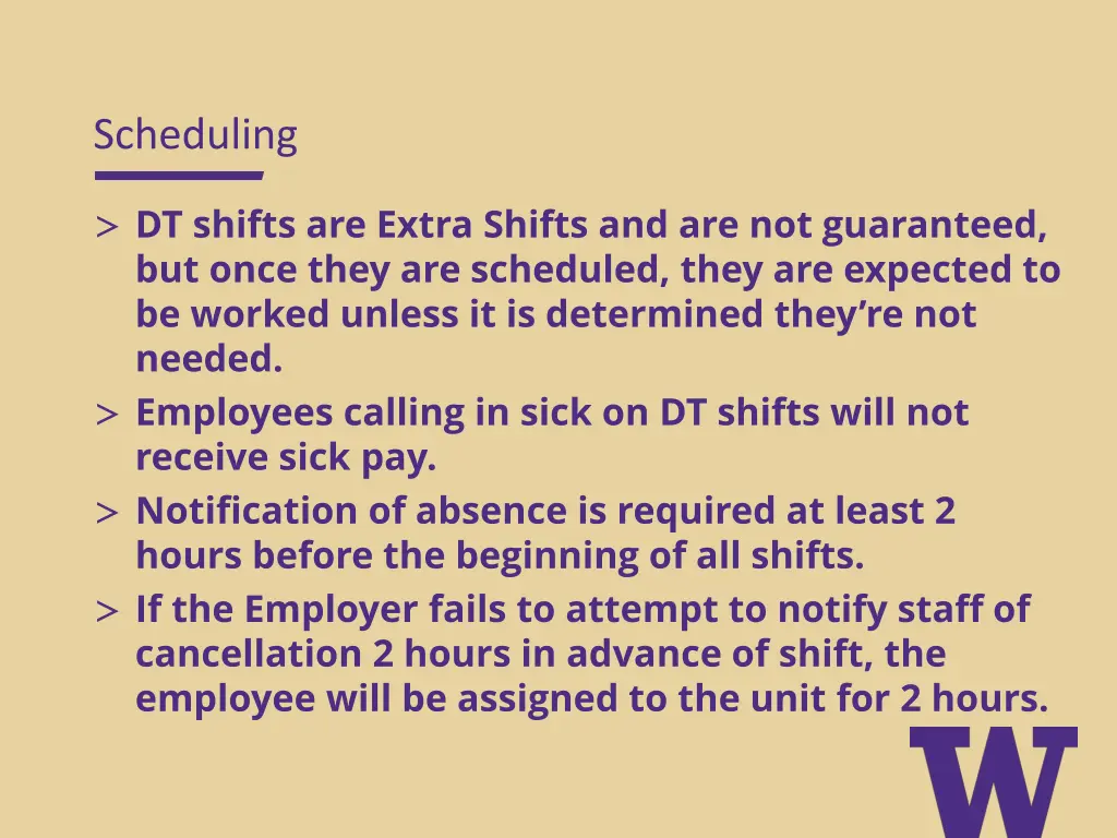 scheduling