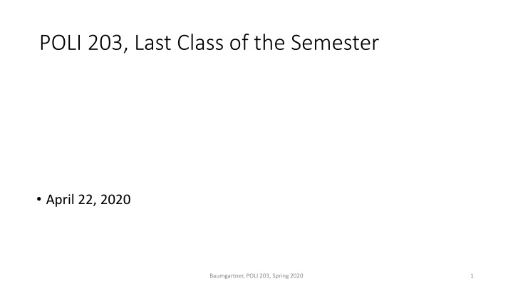 poli 203 last class of the semester