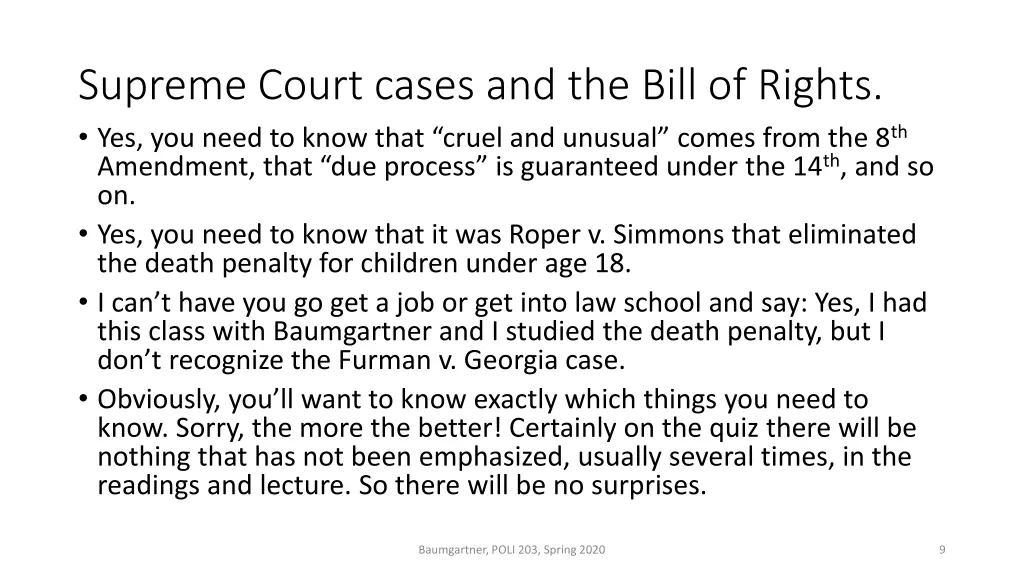 supreme court cases and the bill of rights