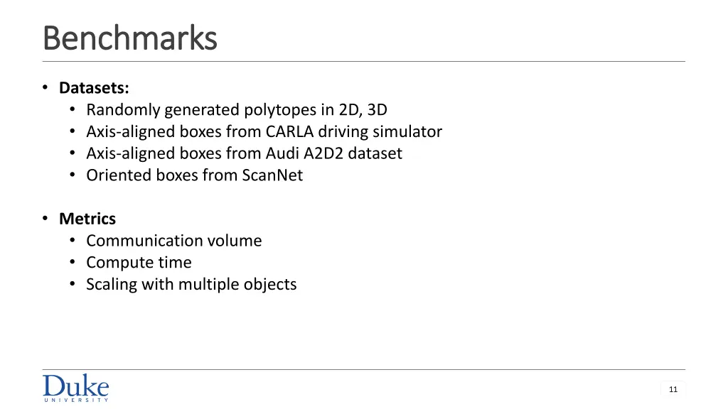 benchmarks benchmarks