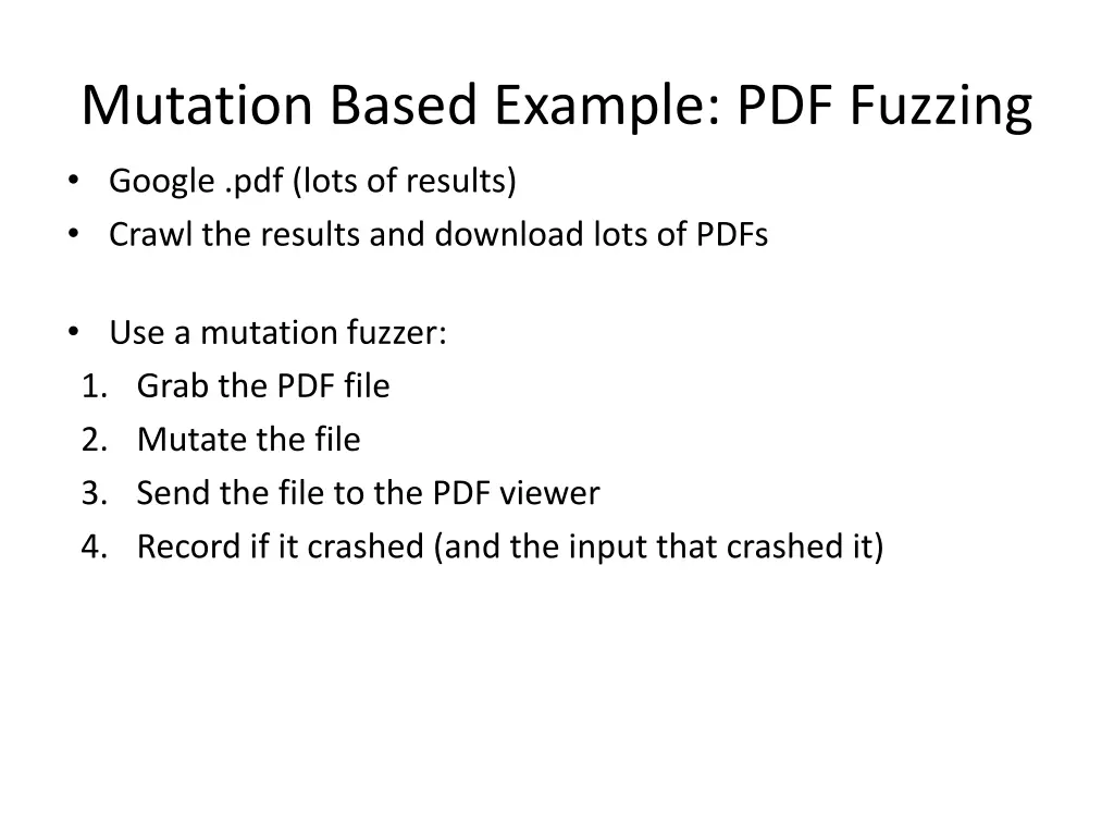 mutation based example pdf fuzzing