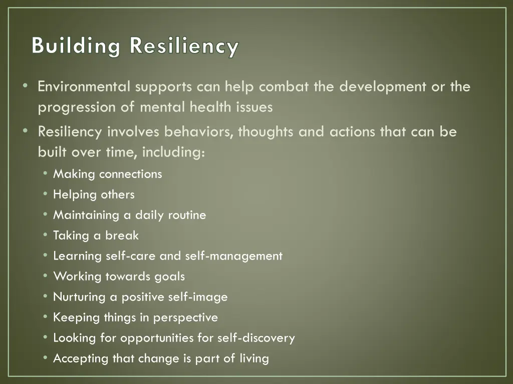 building resiliency
