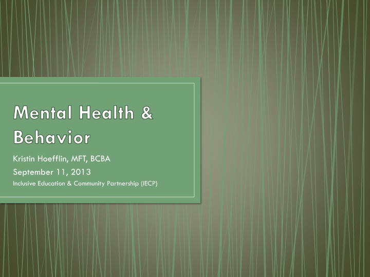 mental health behavior