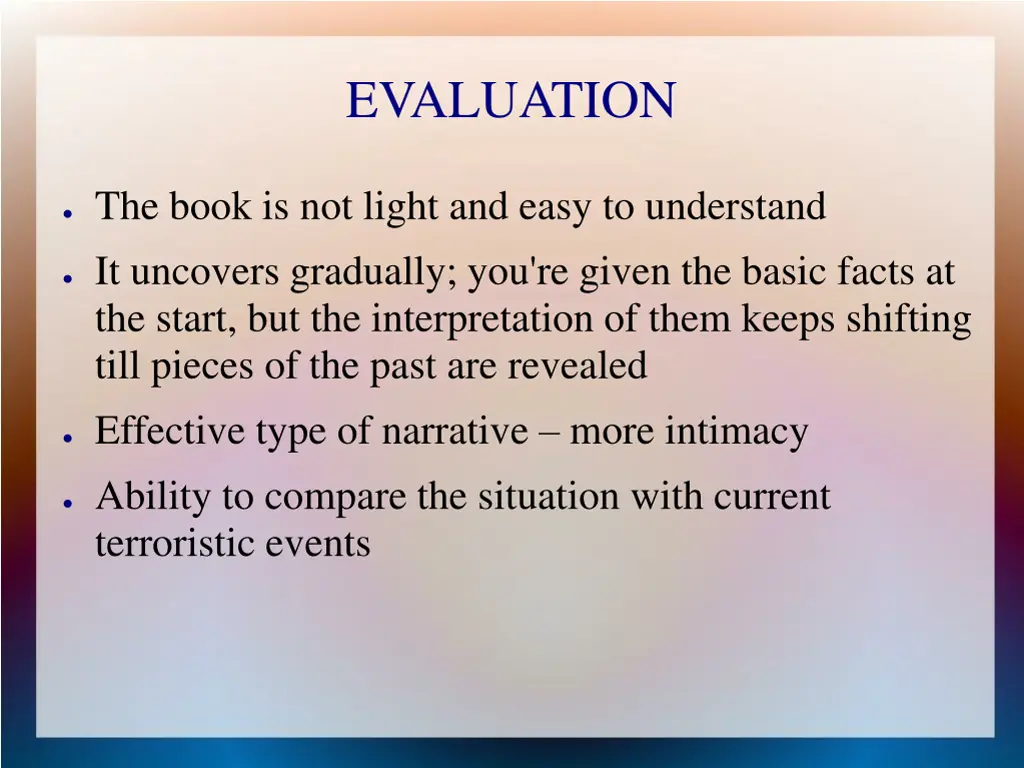 evaluation