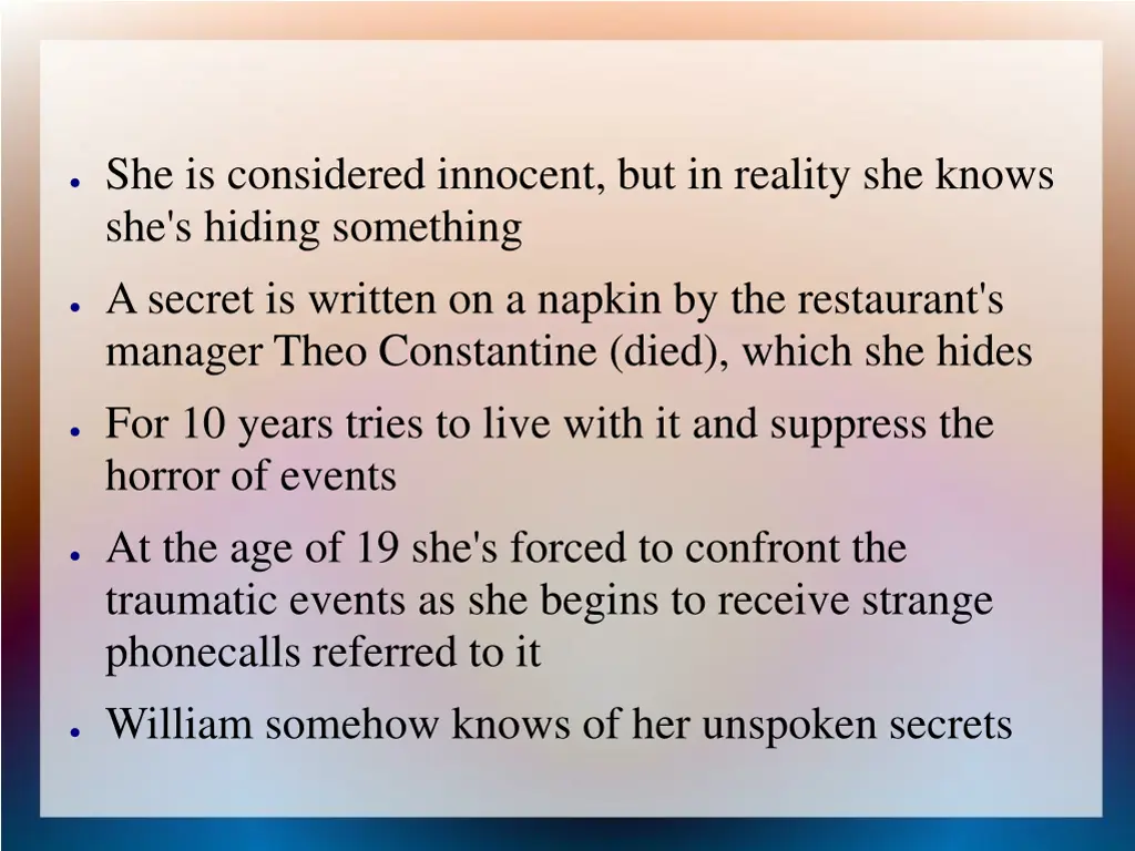 she is considered innocent but in reality