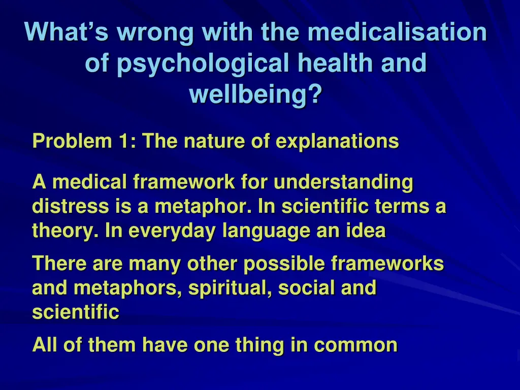 what s wrong with the medicalisation 1