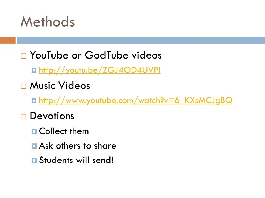 methods