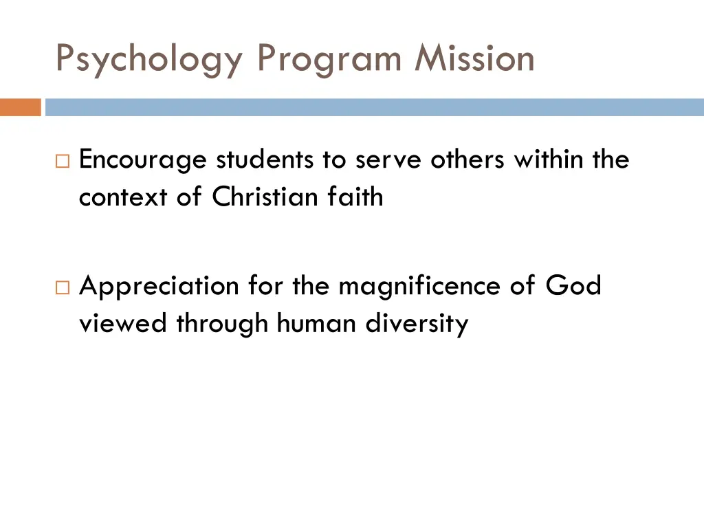 psychology program mission