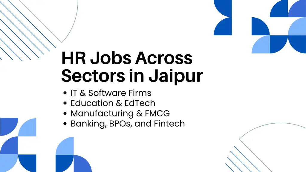 hr jobs across sectors in jaipur it software