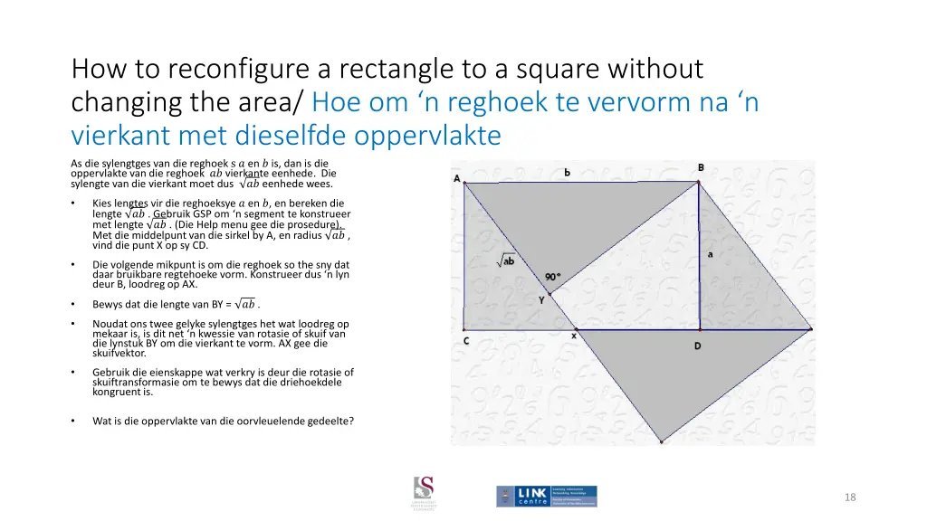 how to reconfigure a rectangle to a square 1