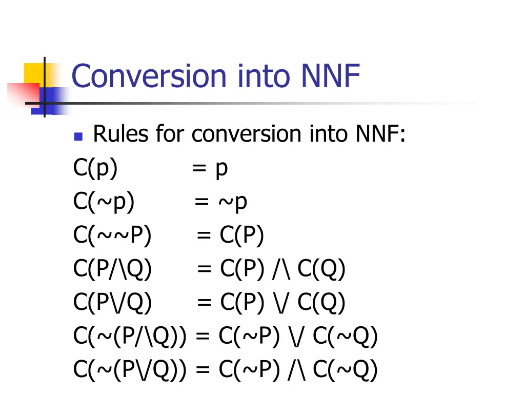 conversion into nnf
