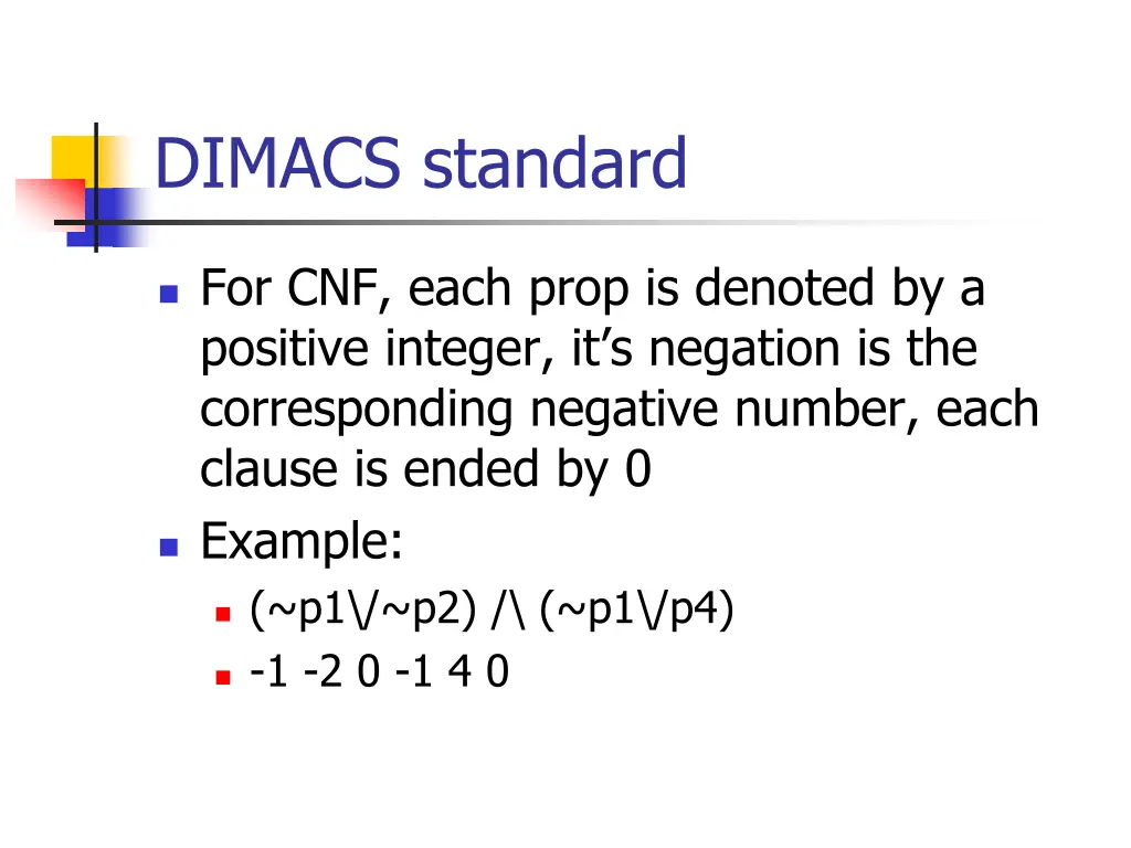 dimacs standard