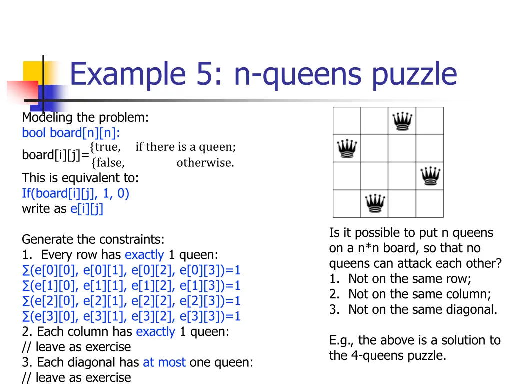 example 5 n queens puzzle