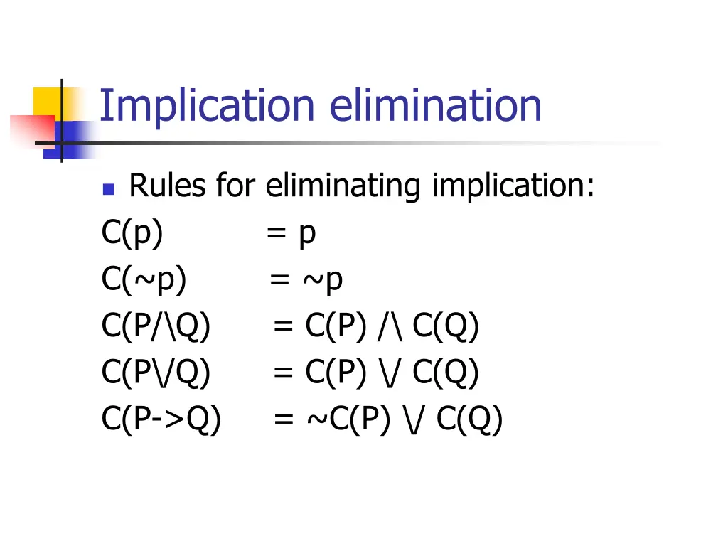 implication elimination