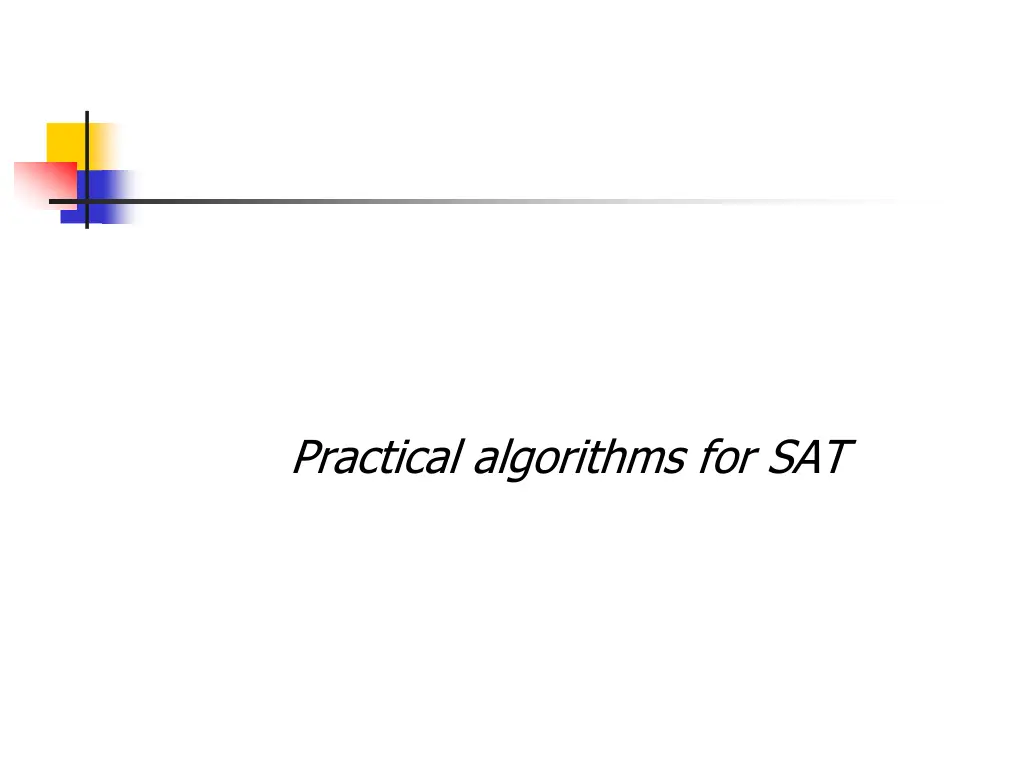 practical algorithms for sat