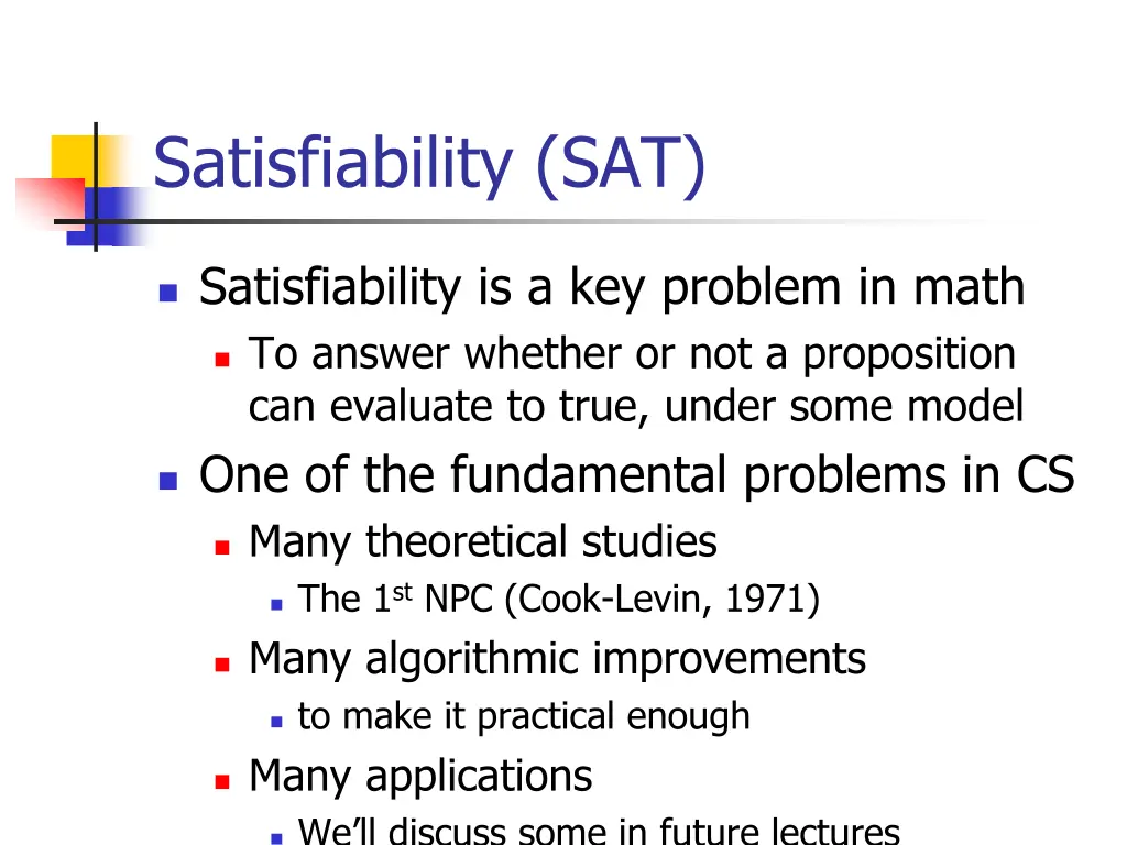 satisfiability sat