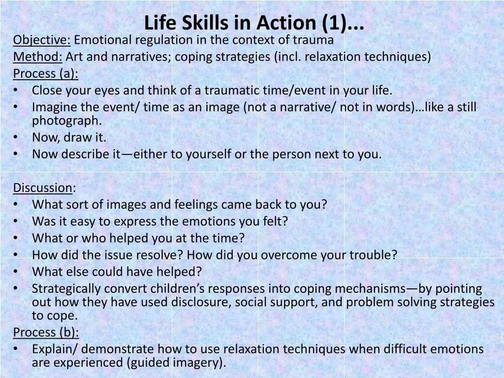 life skills in action 1