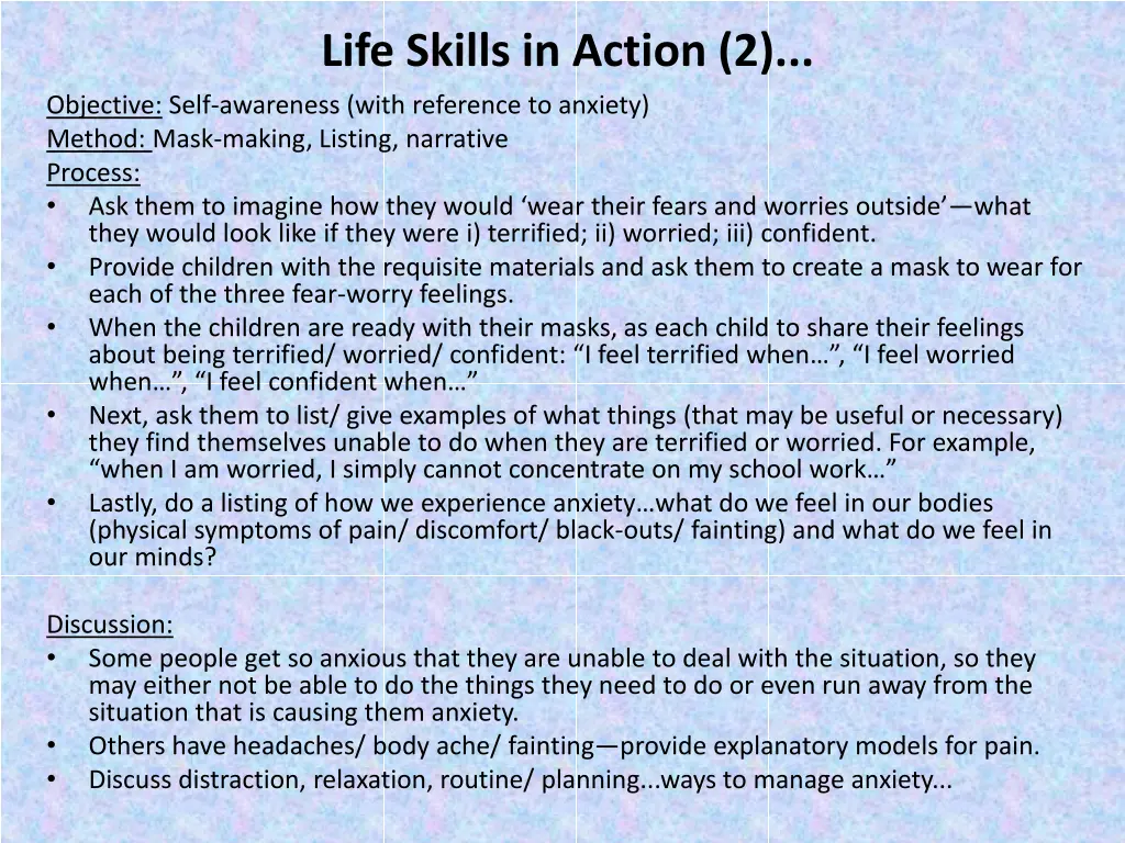 life skills in action 2