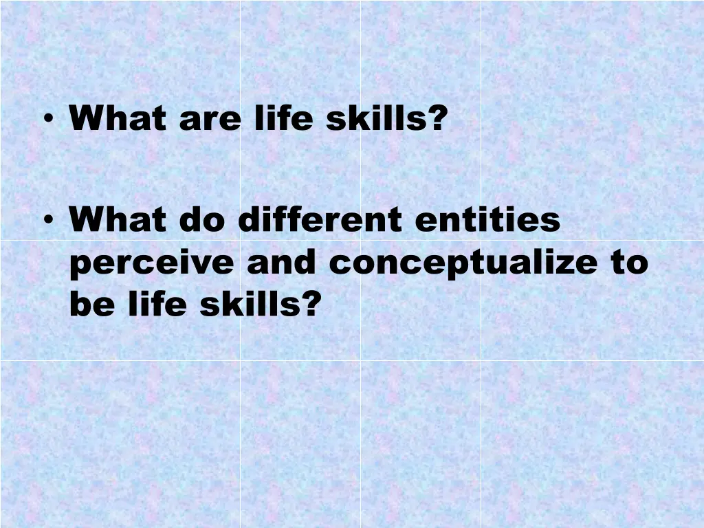 what are life skills