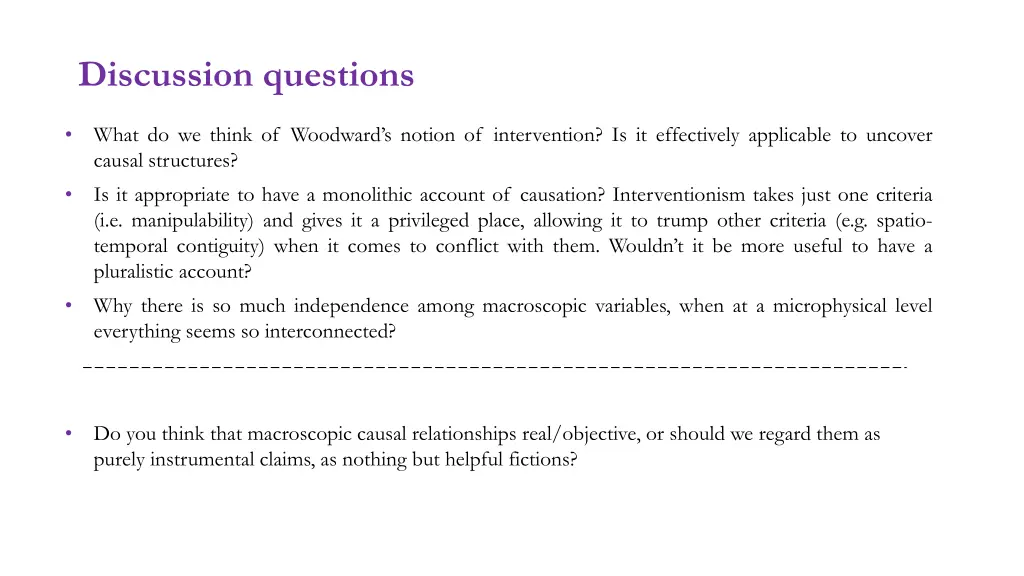 discussion questions
