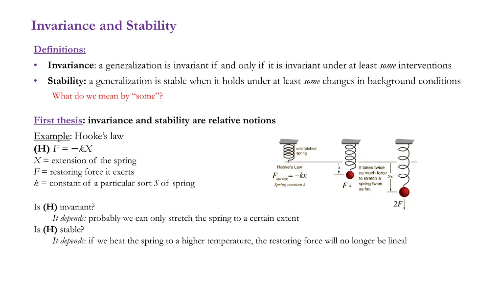 invariance and stability