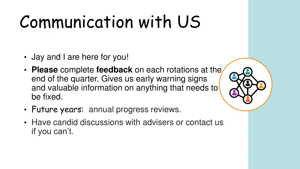 communication with us
