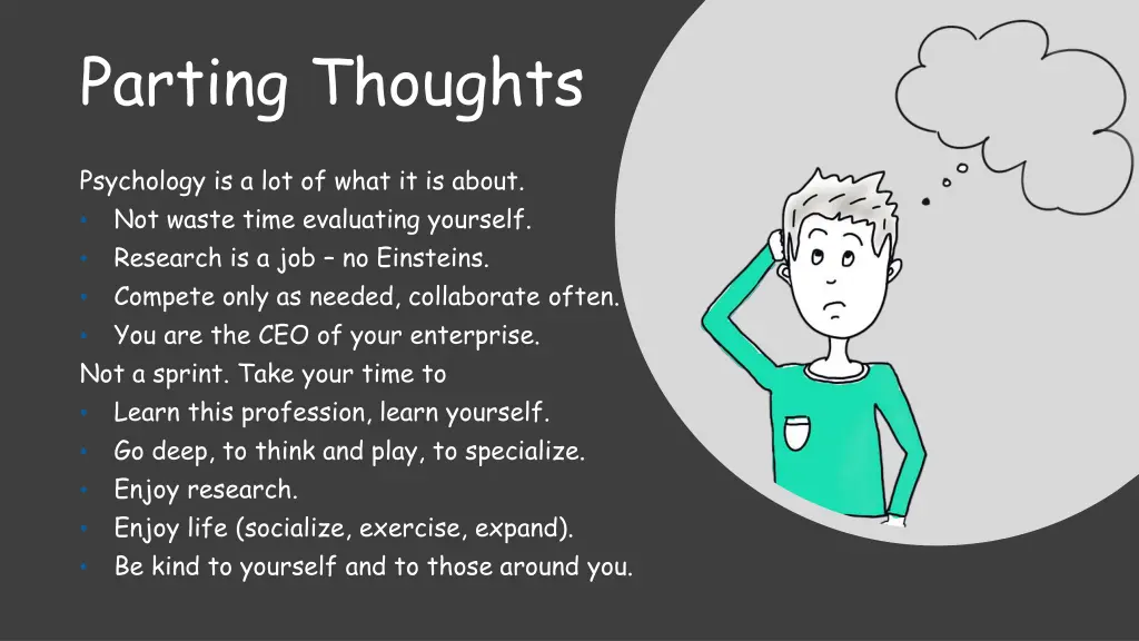 parting thoughts