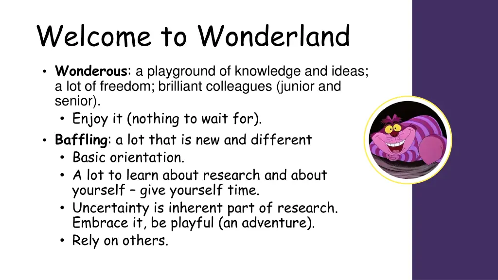 welcome to wonderland