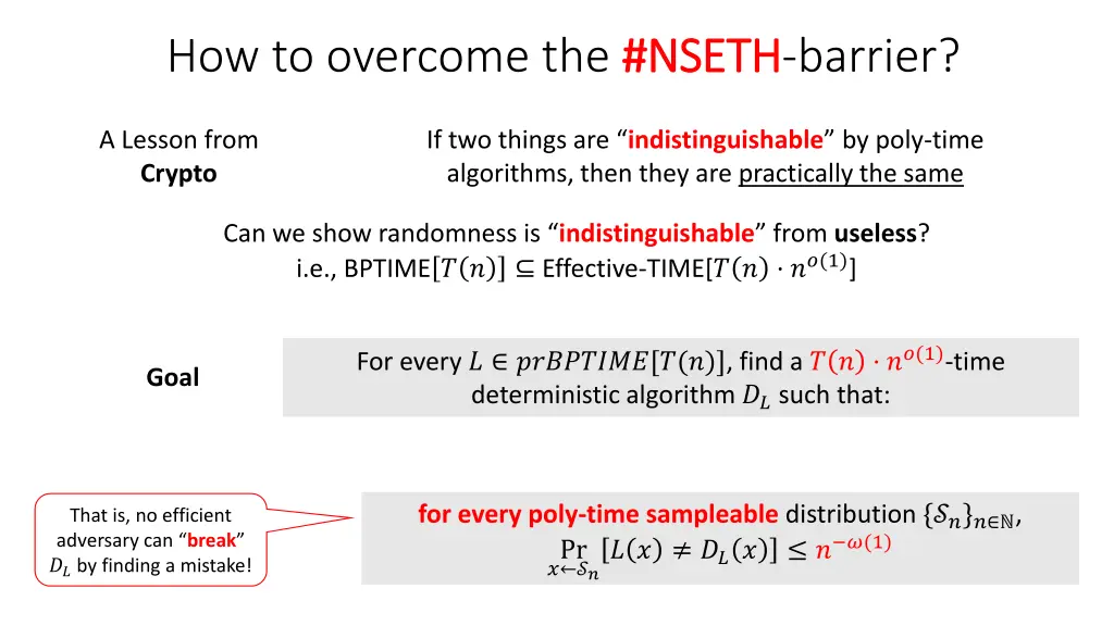 how to overcome the nseth