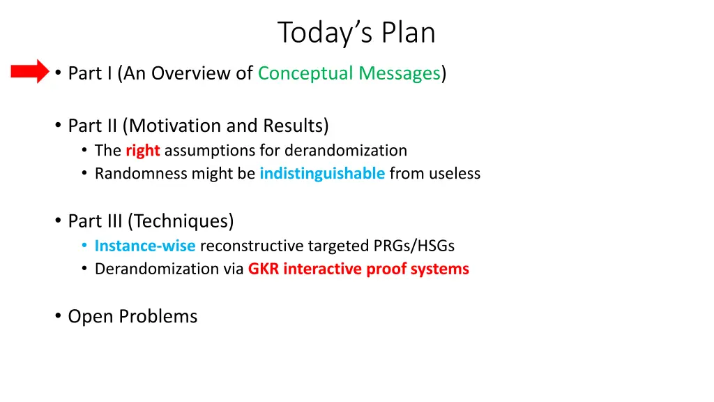 today s plan