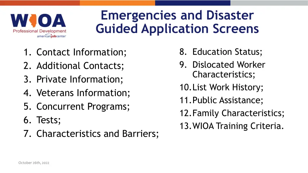 emergencies and disaster guided application
