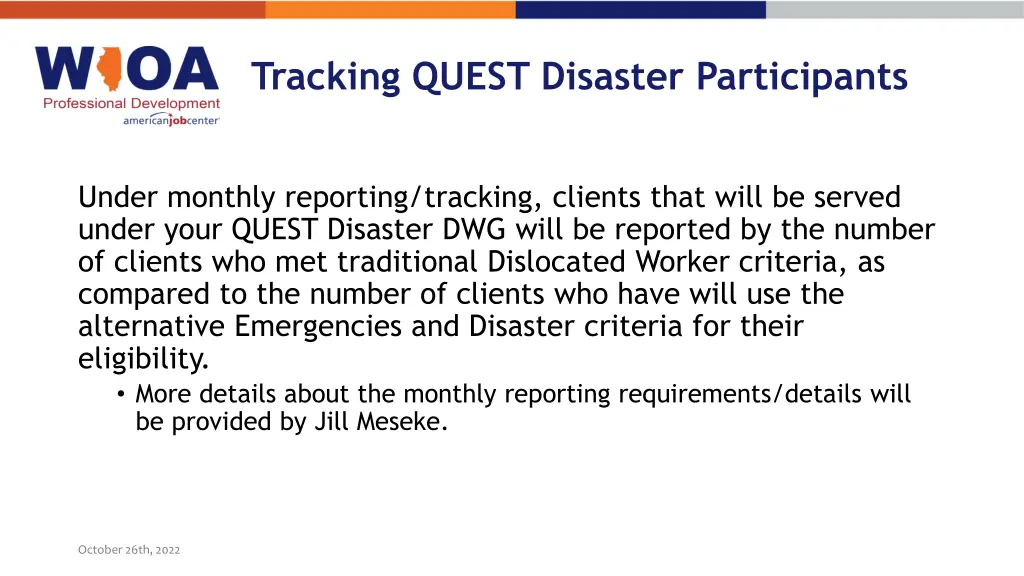 tracking quest disaster participants