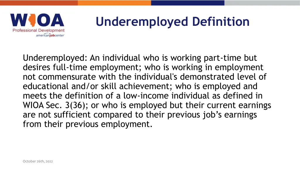 underemployed definition