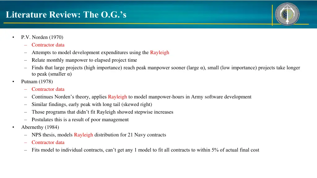 literature review the o g s