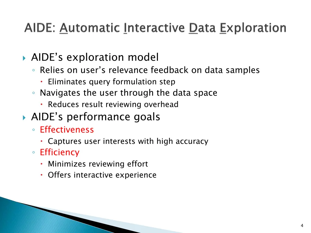 aide s exploration model relies on user