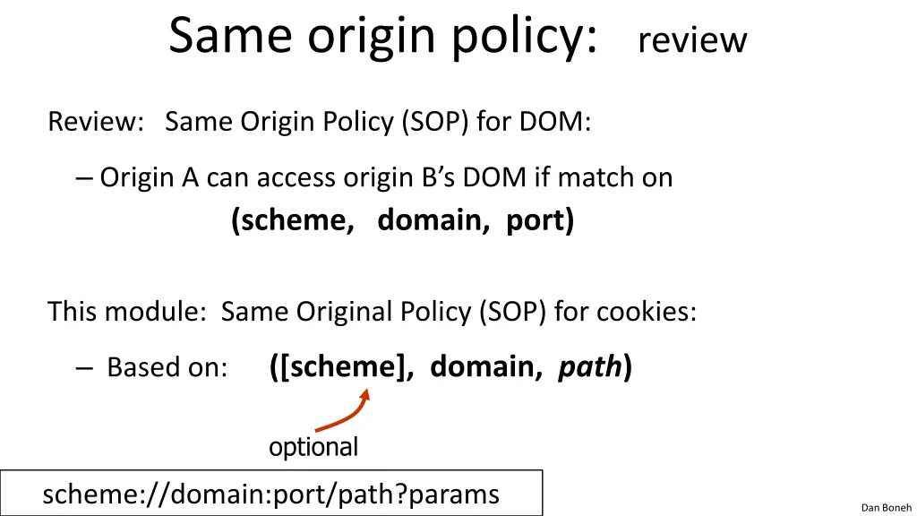 same origin policy review
