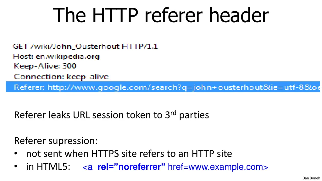 the http referer header