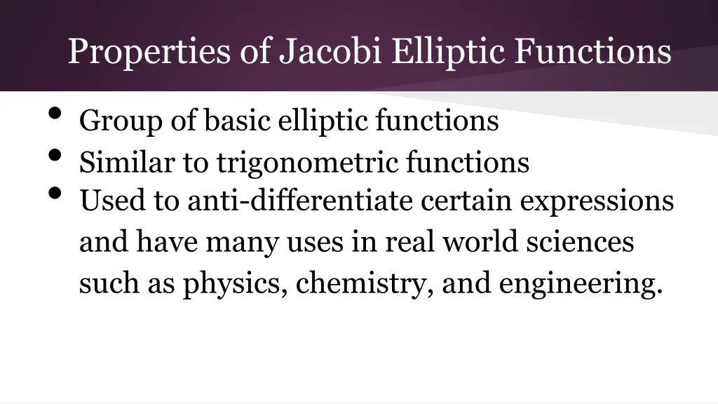 properties of jacobi elliptic functions group