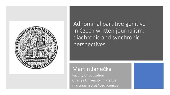 adnominal partitive genitive in czech written